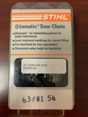 Stihl Part # 3636 005 0054 Chainsaw Chain Loop (63PM1 54 Drive Links) 