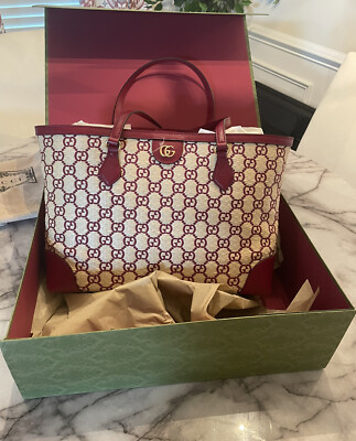 GUCCI - Ophidia medium GG tote bag - Red