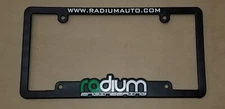 Radium RAD-LIC-PLT License Plate Frame Black "Radium Engineering" + Logo