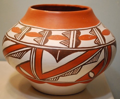 Vtg P JOJOLA Isleta Pueblo LG POLYCHROME OLLA JAR Native American Pottery Signed