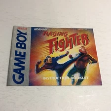 Raging Fighter Instruction Booklet ONLY! (Game Boy, GB) Original Gameboy Manual
