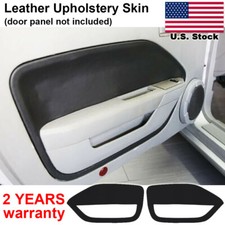 2pcs Leather Door Panel Insert Cards Cover For Ford Mustang 2005-2009 Black