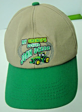My Daddy Drives John Deere Hat cap Tan Green K Products Child Size Tractor Kid