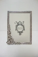 OLIVIA RIEGEL Crystal "Silver Evelyn" 5x7 Photo Frame New in Box