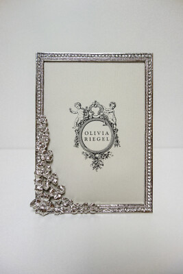 OLIVIA RIEGEL Crystal ''Silver Evelyn'' 5x7 Photo Frame New in Box