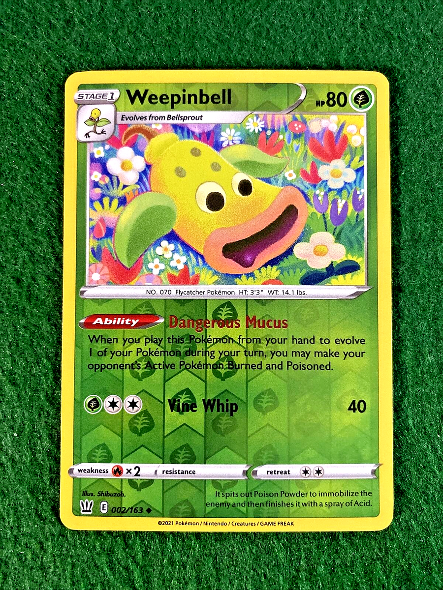 weepinbell pokemon card Weepinbell [Grass] • Pokemon Card – Mikes Game Shop main image 0