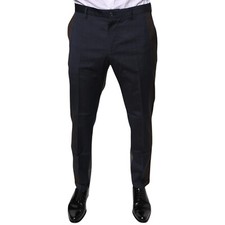DOLCE & GABBANA Pants Black Cotton Wool Formal Dress Trouser IT50/W36/L 750usd