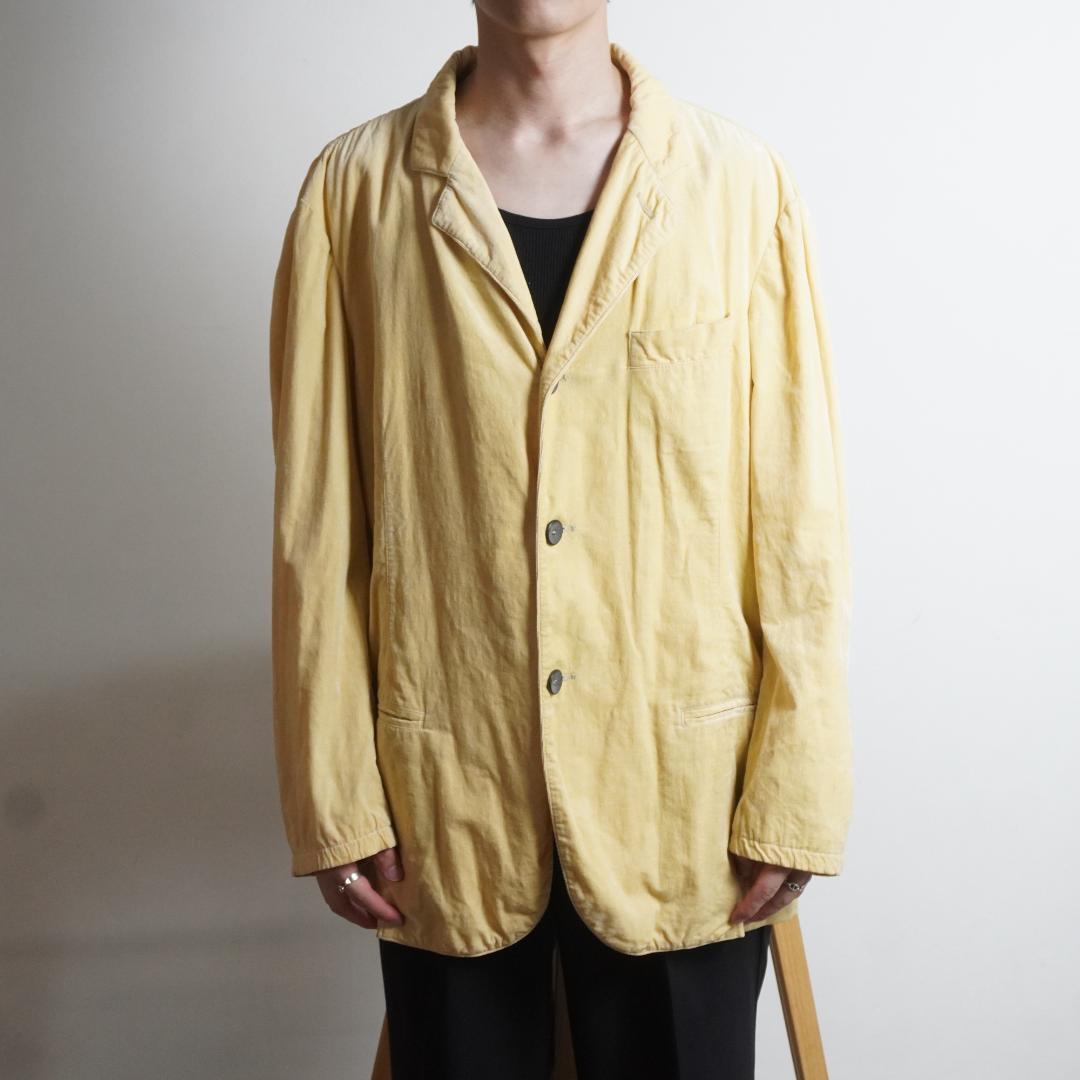 GIORGIO ARMANI Corduroy Color Jacket Yellow Men's Size L