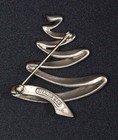 Vintage Signed B.A.B BA BALLOU 925 Sterling Silver Christmas Tree Brooch Pin   — photo 3