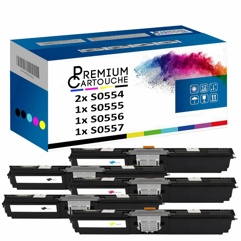 Pack multipack toner C13S050557 laser compatible 50556 50555 50554 pour impression bureautique couleur