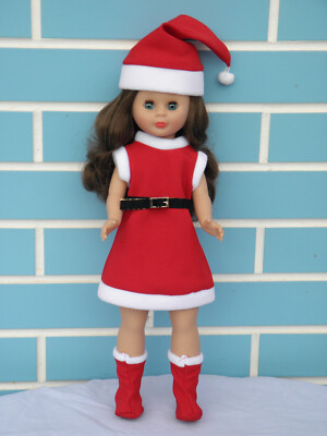 Muñeca Kika o Pepa castaña Mamá Noel, molde de Nancy Famosa