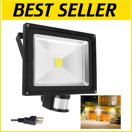 4500LM Plug-in Outdoor Motion Sensor Light - IP66 Waterproof Security Floodlight