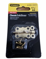 NEW Stanley 80-3890 DECORATIVE Solid Brass Mini BARREL Bolt W Screws 1.75 inch