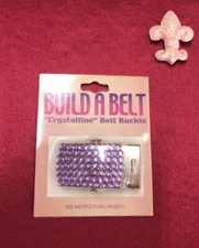 Pink  Rhinestone Slider Buckle Kids Adults 1.25" Build a Belt Buckle Crystalline