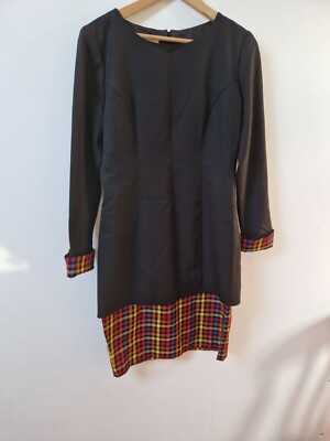 True Vintage John Marks London Overlay Smart 80s Dress Size 12
