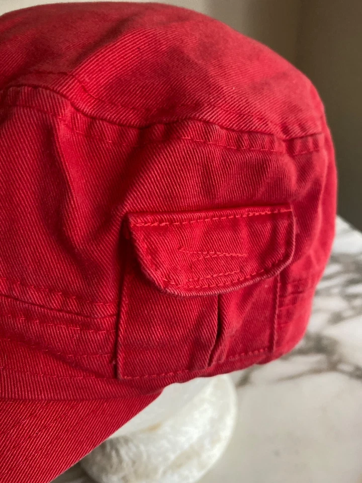 Красный холст Cadet шляпа крышка мини карман регулируемый - Изображение 2 из 4