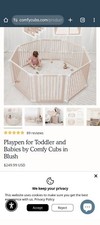 ComfyCubs Playpen Gate Natural Wood RETAILS FOR 250 