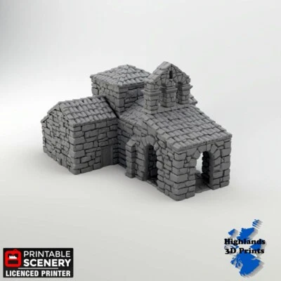 PRINTABLE SCENERY French Mausoleum Scatter Terrain Tabletop Gaming DnD 3D Print 32/28/20/15/10mm