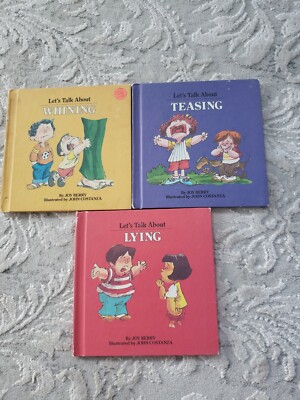 Let's talk about Lying, Whining, Teasing lot 3 books Joy Berry 1982, as is  