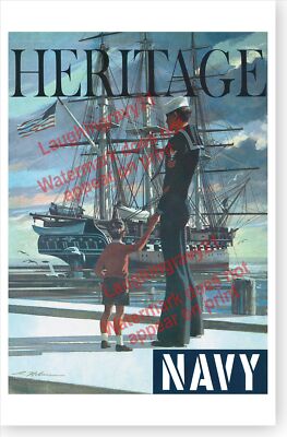 US Navy USS Constitution Old Ironsides Heritage Recruiting Poster