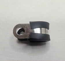 BONSICOKY 20PCS 12MM-1/2" CABLE, TUBE CLAMP RUBBER CUSHIOED - STAINLESS STEEL