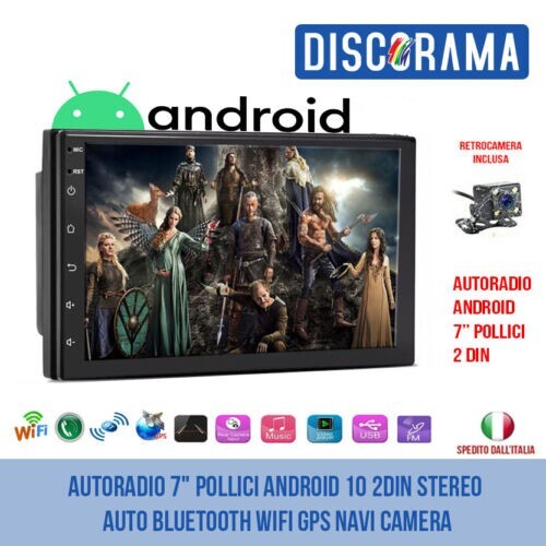 Offerta Autoradio 2DIN Android 7 Pollici - Bluetooth WiFi Navi + Camera