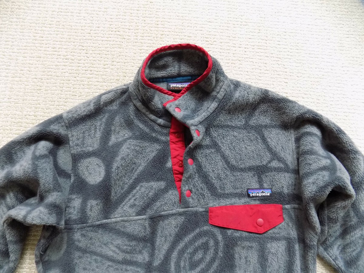 MENS S SMALL PATAGONIA SYNCHILLA SNAP-T PULLOVER FLEECE JACKET 
