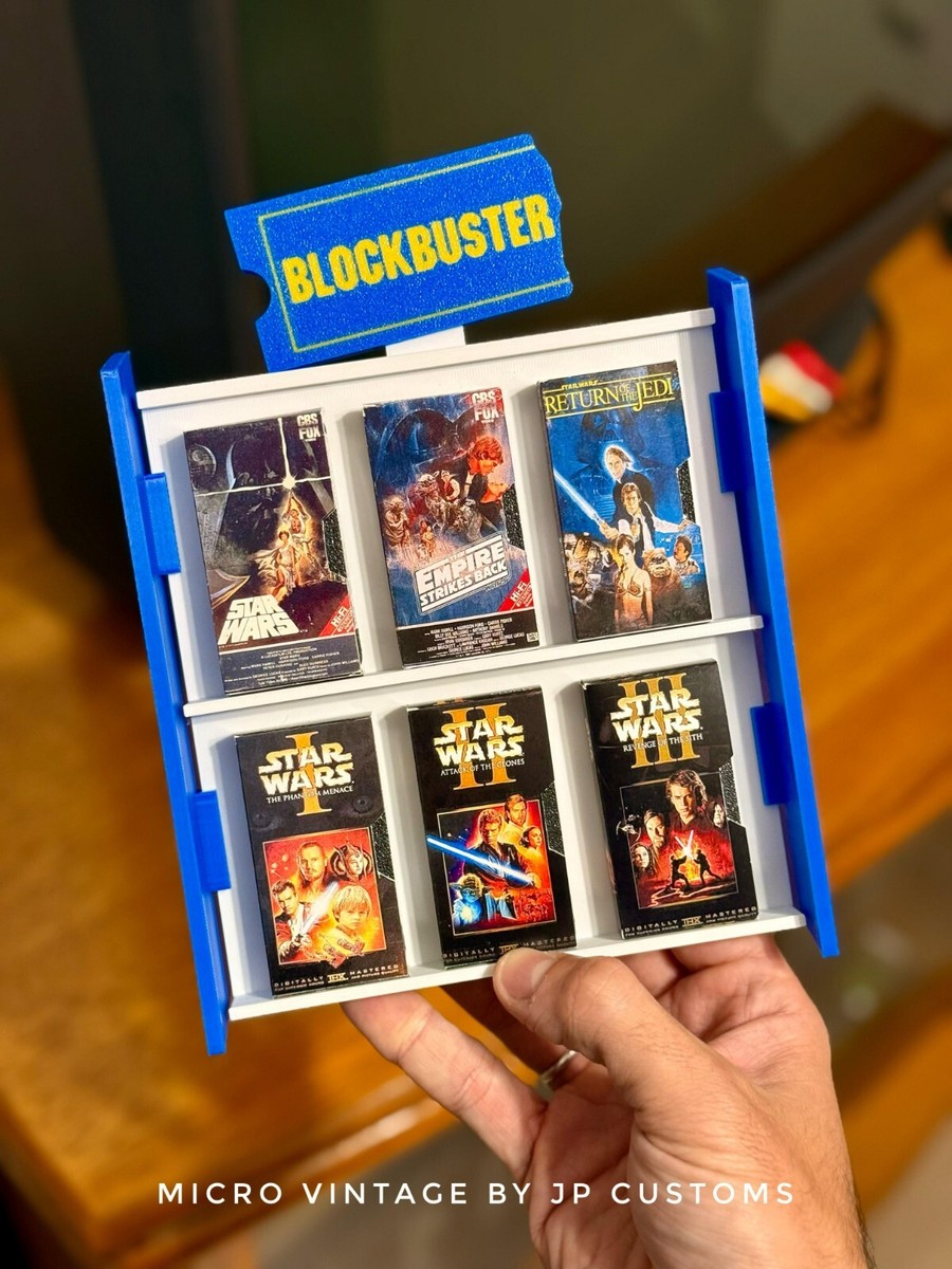 Custom Mini VHS Set – Star Wars Trilogies (6 Films) with