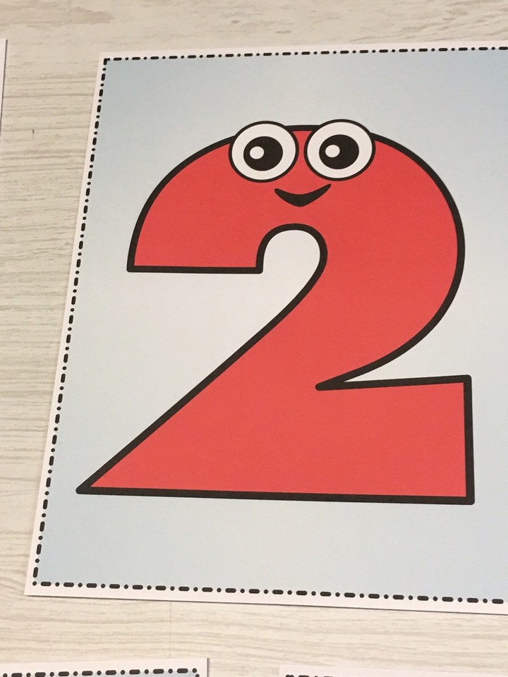 QUICK SALE 0 - 10 Full color Number People cards- Pre school ...