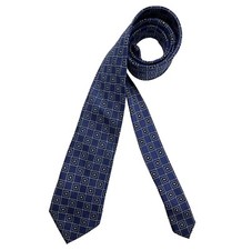 DONALD J. TRUMP Blue Geometric Silk DESIGNER Tie HANDMADE