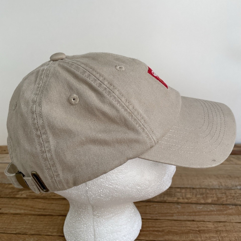 Miller High Life Red Logo Beige Tan StrapBack Hat Cap Lucky Brand