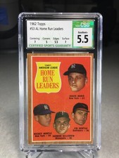 1962 Topps AL Home Run Leaders #53 - Maris Mantle Killebrew Gentile - CSG 5.5