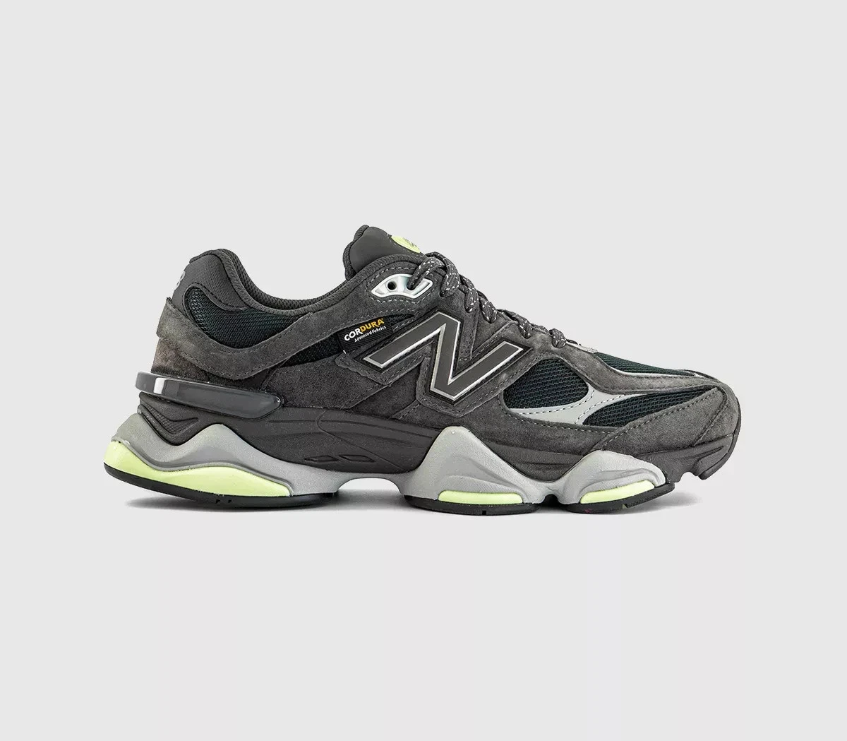 New Balance Men's 9060 Shoes in Black Cement Dry Lime