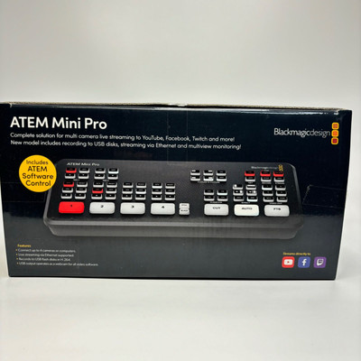 Blackmagic Design ATEM Mini Pro HDMI Live Video Switcher Streaming System...