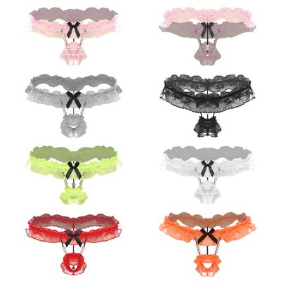 Herren Tanga Bademode Unterwäsche Trimmen G-String Aushöhlen Nachtwäsche Bikini