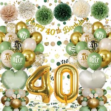 Foil Palloncini Numeri 40 Oro, VUCDXOP 101 CM Palloncino Numero 4, Grande Pallone Numero 40 Numeri Gonfiabili Compleanno Palloncino 40 Anni Festa Compleanno - Vola con l'Elio