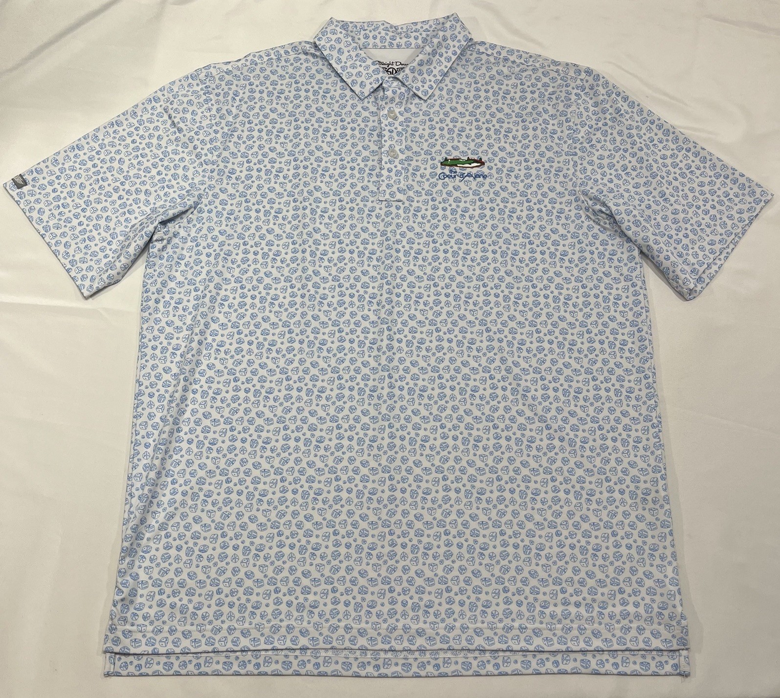 Straight Down Performance Golf Polo Dice All Over… - image 1
