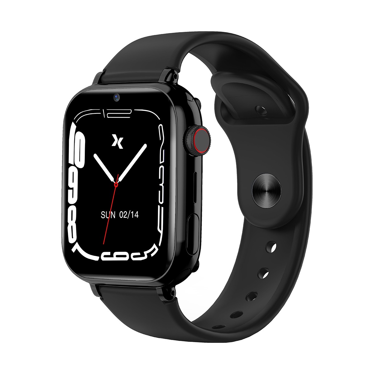 Montre connectée senior Maxcom FW59 4G noire avec traceur GPS intégré et étanchéité IP65