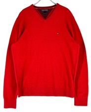 Tommy Hilfiger Men V-Neck 8 Cashmere Jumper Pullover Sweater Size L