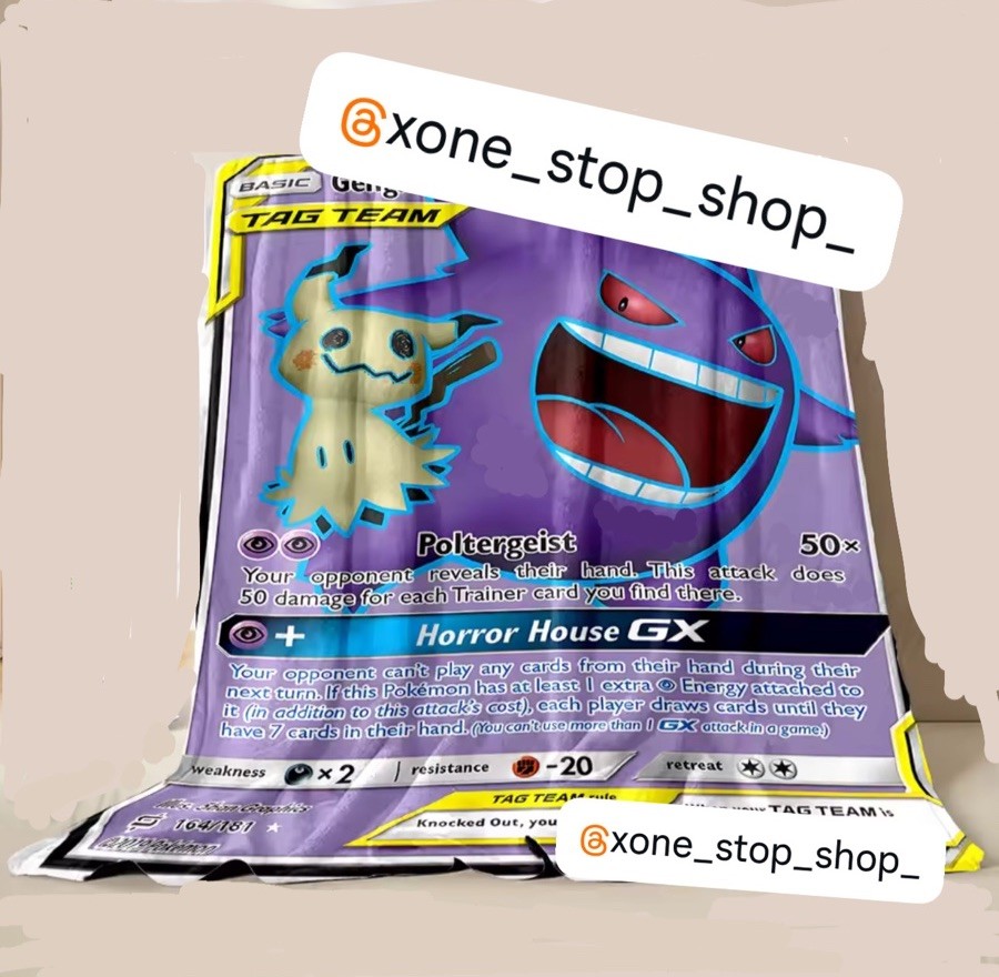 Pokemon Tcg Gengar & Mimikyu GX(Full Art) 164/181 Sm-TeamUp Card