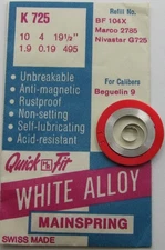 Beguelin BTC 9 19 lignes pocket watch Mainspring white alloy / Quick fit K725