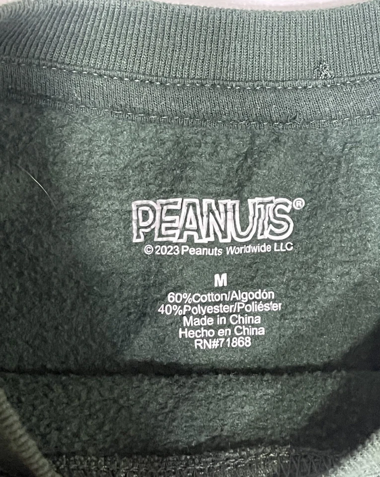 Sudadera verde Peanuts Snoopy on Candy Cane niños talla mediana Foto 4 de 4