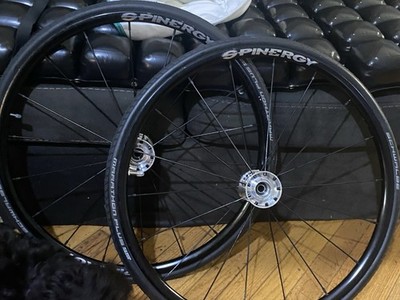 Spinergy wheelchair wheels with Schwalbe Marathon Plus tires