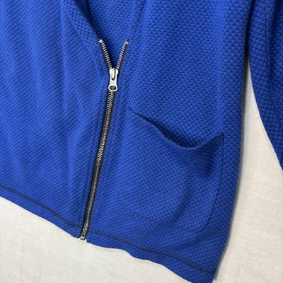 Talbots Women's Size 1XP Plus Blue Faux Wrap Zip Up Long Sleeve Sweater