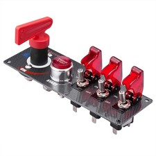 5-in-1 Racing Ignition Switch Panel 12V Engine Start Push Button LED Toggles