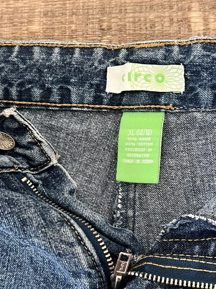 Винтажная джинсовая юбка для девочек размер 14-16 Circo с бабочками - Изображение 2 из 4