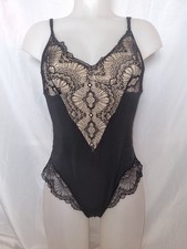 Gorgeous black beige bodysuit top Lingerie size M