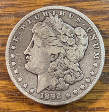 1892-CC Morgan Dollar Nice Fine/VF CHRC