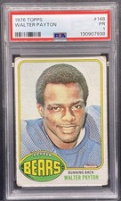 1976 TOPPS #148 WALTER PAYTON ROOKIE CARD HOF CHICAGO BEARS RC GRADED PSA 1. rookie card picture