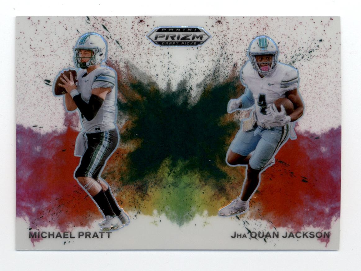 2024 Prizm Draft Picks Color Blast Duals Jha'Quan Jackson Michael Pratt Case Hit